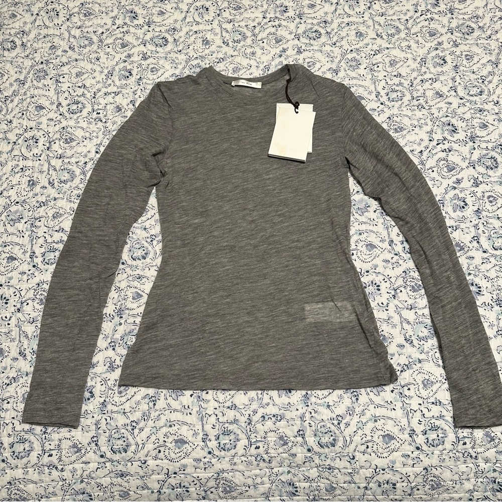 The Row Iverness Top in Cashmere in Grey Melange Women’s XS 🩶 - Picture 6 of 16